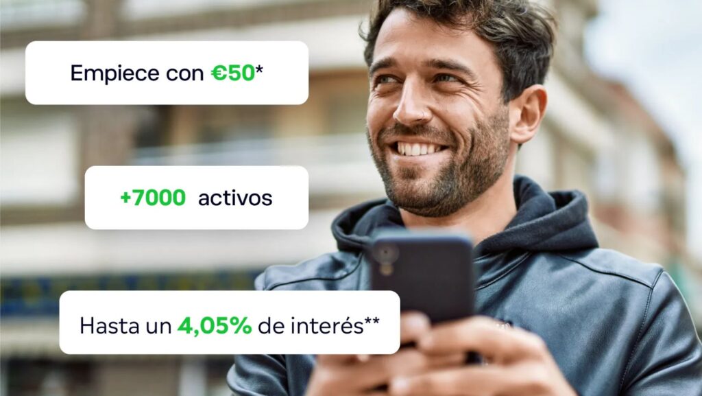 La app eToro te permite invertir o copiar estrategias de inversores con experiencia.